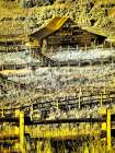 USA-Colorado Infrared of old barn along Last Dollar Road Art Print